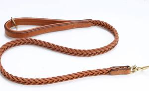 Laisse pour chien en cuir tressé de tannerie Pear Tannery - Product Image 3