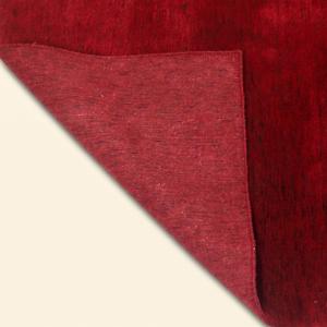 Tapis en laine tufté à la main Ruby Ember Rouge Profond, écologique, antidérapant, texturé uni, pour salon, chambre, hôtel - Product Image 5
