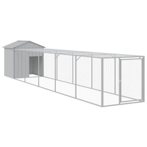 Jaula Grande y Resistente para Pollos, Fabricada en Acero Galvanizado Color Gris Claro - Product Image 2