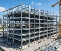 Hôtel modulaire en structure acier écologique, grand bâtiment commercial, conception de complexe durable