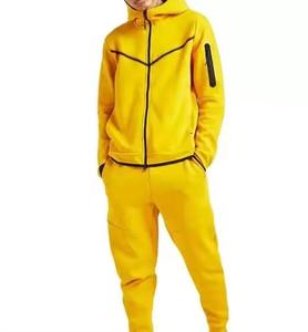 Luxury Men's Tech Fleece Tracksuit <b>Zip</b> Hoodie Jogger Set Performance Sportswear OEM Private Label Streetwear Wholesale Apparel - Product Image 6