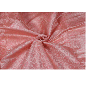 Tissu brocart floral élégant en polyester à texture lisse pour robe de mariée, tenue ethnique et usage décoratif - Product Image 1