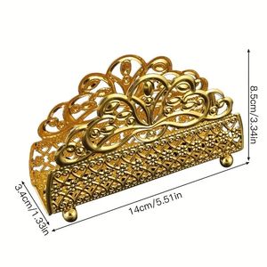 Refined Metal Napkin Holder Elegant Table Organizer Dining Decor Kitchen Accessory Stylish Home Restaurant Display Stand - Product Image 1
