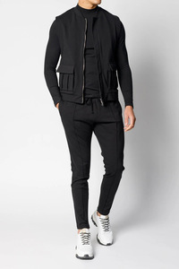 Ensemble de survêtement sportif personnalisé de qualité supérieure pour hommes, veste sans manches, ensemble de survêtement décontracté pour hommes, ensemble trois pièces - Product Image 5