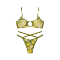 Ensemble de bikini 2 pièces brodé à la main, perlé, de haute qualité, respirant, en Spandex/Coton, avec col halter et motif tropical plage, coupe ajustée