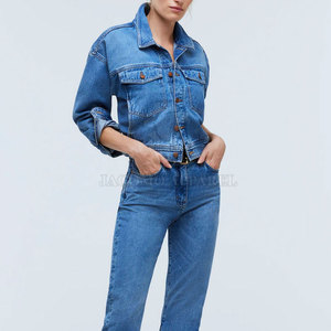 Veste en jean pour femme personnalisable, nouvelle, confortable, avec tissu doux et résistant, poches fonctionnelles et idéale pour une utilisation en extérieur - Product Image 4