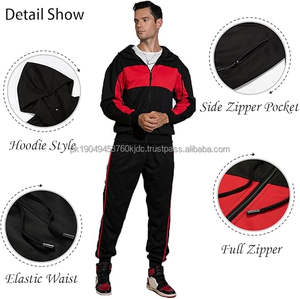 Sudaderas y sudaderas térmicas de algodón para hombre con chándal Atlético Sudadera con capucha inferior Pantalones de chándal para actividades al aire libre - Product Image 4