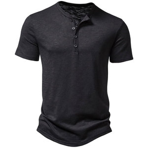 Camiseta Henley para Hombre, Mezcla de Algodón, Talla Personalizada, Precio Directo de Fábrica, MOQ Bajo, Calidad Garantizada, Envío a Todo el Mundo - Product Image 3