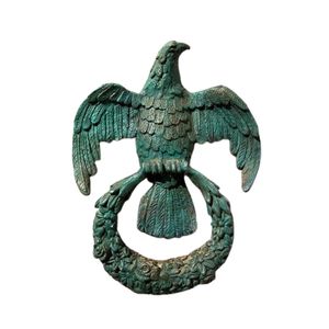 Battant de porte en fer forgé moulé fini patine aigle pour la décoration murale et d'entrée de la maison, accent décoratif pour porte et entrée. - Product Image 1