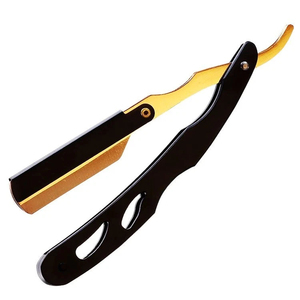 Rasoir de barbier professionnel en métal, rasoir de sécurité à lame unique pour hommes, rasoirs droits pour le rasage du visage, avec logo personnalisé - Product Image 2