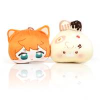Porte-clés en peluche magnétique personnalisés pour meilleures amies, vente en gros, poupées en peluche douces et moelleuses en forme de petits animaux, pendentifs en peluche imprimés sur mesure