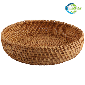 Durable Rectangular <b>Wicker</b> RATTAN <b>BASKET</b> / TRAY Set of 3 Natural Rattan Home Decor and <b>Storage</b> - Product Image 5