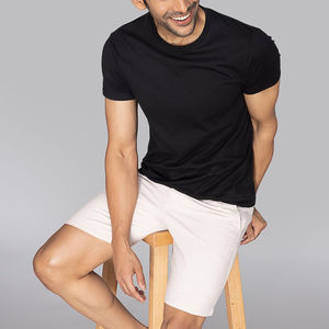 Vente en ligne de t-shirts pour hommes avec logo personnalisé, séchage rapide, respirant, style streetwear, col rond, tissu tricoté teinté, modèle nouveau t-shirt pour hommes - Product Image 2