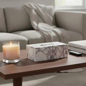 Designer Shaded Marble Tissue <b>Box</b> Case Perfect for Countertop <b>Vanity</b> Bed Side Use and Dining Table Setup Wholesale From India - Product Image 2