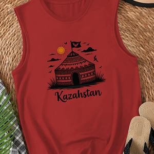 Kazakhstan Yurt con patrones Chaleco casual para mujer - Product Image 2