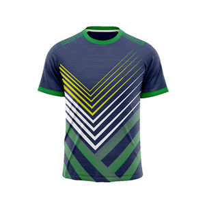 Men's Red Blue White Color Blocked Sporty Short Sleeve T-<b>Shirt</b> Sublimation Printed Regular Fit O-Neck Knitted Polyester - Product Image 1