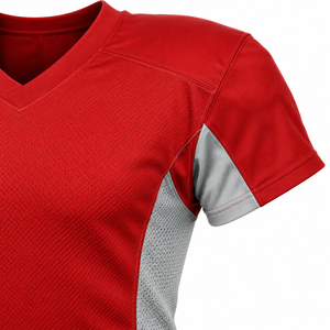 Panel American <b>Football</b> Uniform Set 100% Polyester V-neck Short Sleeve Custom Team Name Unisex Padding <b>Curved</b> Side Inserts - Product Image 6