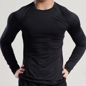 Camiseta Deportiva para Hombre con Hombros Caídos, Ajuste Delgado, Estilo Urbano, para Gimnasio y Entrenamiento, Tejido Pesado de Spandex/Poliéster, Camisetas Lisas para Fitness - Product Image 4