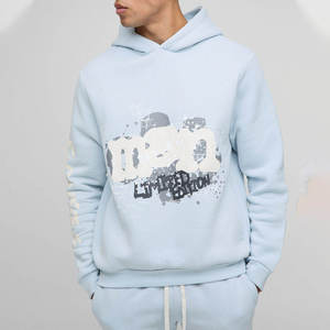 ชุดเซ็ตแทรคสูทแบบยูนิเซ็กซ์ 2 ชิ้น ผ้าฝ้าย 100% เสื้อฮู้ดดี้ระบายอากาศได้ดี พิมพ์ลายดิจิทัล น้ำหนักปานกลาง มีเชือกผูก กระเป๋าข้าง - Product Image 6