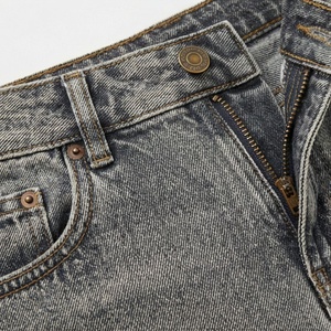 Shorts en jean tendance pour femme, taille mi-haute, super déchirés, délavés, style streetwear décontracté d'été, couleur personnalisable, mode - Product Image 4