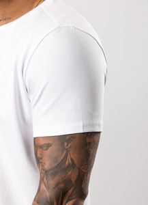 100% <b>Linen</b> Factory <b>Top</b> Quality Custom Logo Men's Blank Comfortable Fabric Loose Fit Work Out Casual Home Wear T-shirt - Product Image 6