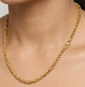 สร้อยทองคำแท้ 22K |   สร้อยทองแบบดั้งเดิมของอินเดีย |   เครื่องประดับทองคำแท้ 916 สำหรับผู้ชายและผู้หญิง | - Product Image 1