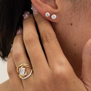 Curved <b>Plain</b> Stackable <b>Ring</b> 10k 14k 18k Solid Gold Contour V Shaped Everyday Wear Wedding Band Solitaire Minimalist Fine Jewelry - Product Image 2