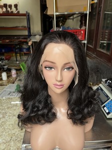 Top Quality Raw Bob <b>Wig</b> Virgin Hair Vendor Transparent Lace Water Wave <b>Wig</b> Human Hair 195 Density <b>Short</b> <b>Wig</b> With Baby Hair - Product Image 5