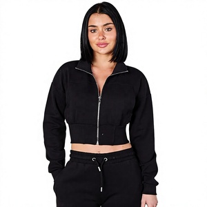 Conjunto de Sudadera con Capucha y Pantalones Cortos de Forro Polar para Mujer EVERGLOW, Color Sólido, Casual, Impermeable, Resistente al Viento, Transpirable y Ecológico - Product Image 2