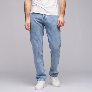 100% Cotton High Quality Denim Pants Streetwear Distressed Acid Wash Regular Fit Men's <b>Jeans</b> Summer Embroidery - Product Image 3