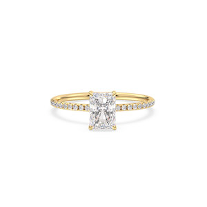 Anillo de Moissanita de Corte Radiante de 1.16 Quilates, Plata de Ley 925, Chapado en Oro de 14K, Certificado GRA, Joyería para Regalo de Boda, Fabricante REYES - Product Image 2