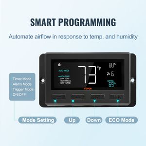 Ventilatore da Soffitta a Parete Regolabile a 10 Velocità, 820 CFM, con Serranda di Scarico e Controllo Temperatura/Umidità, Motore EC - Product Image 3