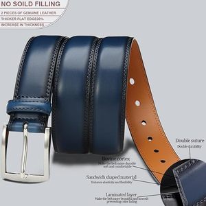 Cinturones de Cuero Genuino de Alta Calidad para Hombre, Estilo Formal y Casual, Venta al Por Mayor, Hebilla de Aleación, Logotipo y Color Personalizables, 2026 OEM - Product Image 5