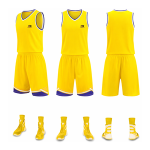 Conjunto de Uniforme de Baloncesto Personalizado, Camisetas y Pantalones Cortos Sublimados, Transpirables, de Secado Rápido, Uniforme de Baloncesto de Alta Calidad - Product Image 4