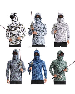 Camisetas y tops de pesca de poliéster transpirable antibacterianos para adultos, ropa de pesca con estampado por transferencia de calor en colores personalizados - Product Image 2