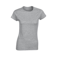 Kaos Wanita Kasual Musim Panas Berkualitas Tinggi Lengan Pendek Bernapas Ramah Lingkungan Cepat Kering O-neck Kanvas Modis Grosir