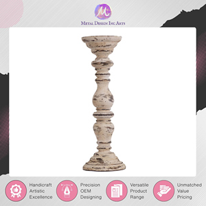 ที่ตั้งเทียนแบบเสาศิลปะทำจากไม้มะม่วงโบราณที่วางเทียนสำหรับตกแต่งบ้าน - Product Image 5