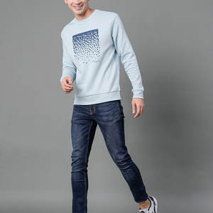 Sudadera Básica de Cuello Redondo, Lisa, Informal, con Estampado Digital, Suave al Tacto, Clásica, de Corte Regular, 100% Algodón para Hombre, Invierno - Product Image 5