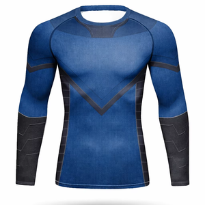 Camiseta Deportiva de Compresión para Hombre, Manga Larga, Secado Rápido, para Entrenamiento Físico - Product Image 1