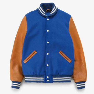 Custom varsity jackets for winter <b>warm</b> wool leather sleeve letterman jackets for cold weather - Product Image 2