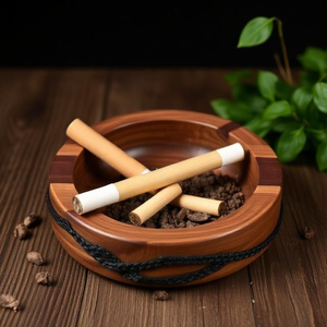 Cenicero de madera maciza |   Grabado de Logotipo Personalizado Disponible - Product Image 4