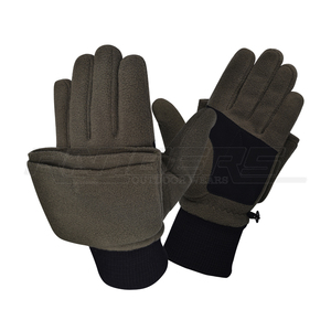 Mitaines convertibles en polaire avec dessus rabattable, gants de chasse d'hiver, équipement d'extérieur pour temps froid, gants de camping unisexes OEM - Product Image 1