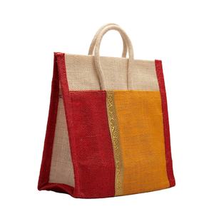 Sacs fourre-tout pliables réutilisables de haute qualité sac d'épicerie en jute imperméable promotionnel motif géométrique prix compétitif - Product Image 4