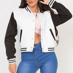 Chaquetas Varsity de Invierno para Mujer con Diseño de Letras a la Moda, Fabricante OEM, Chaquetas Varsity Lisas para Mujer - Product Image 1