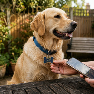 Custom Shape NFC Pet Tag | Handcrafted Metal <b>Dog</b> ID Tag for Pet Gift Brands — Any Shape OEM | Vietnam Factory - Product Image 4