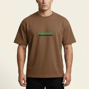 เสื้อยืดโอเวอร์ไซส์ทรงหลวมคุณภาพสูงสำหรับผู้ชาย ผ้าคอตตอนหนานุ่ม สไตล์สตรีทแวร์ - Product Image 4