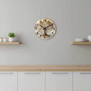 Grande horloge murale analogique à quartz en résine moderne, motif flocon de neige, design antique, Noël, alimentée par piles, salon, simple face - Product Image 6