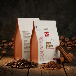 มิกซ์ฟิน กาแฟโรบัสต้าเวียดนาม คั่วกลาง 100% สำหรับกรอง 250 กรัม ขายส่ง บดละเอียด อายุการเก็บรักษา 12 เดือน รสชาติกลาง ขนาดใหญ่ - Product Image 4
