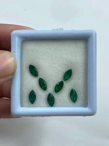 Pendentif en émeraude verte naturelle de qualité supérieure, provenant du Zambie, taille marquise, 2,47 carats, 3,50x7 mm, bijoux fins en vrac - Product Image 3