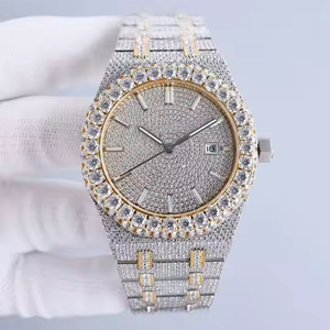 <b>Men's</b> Full Iced VVS Moissanite Diamond <b>Watch</b> Limited Edition Automatic Mechanical Hip Hop Style Quartz <b>for</b> Business <b>Sport</b> - Product Image 3